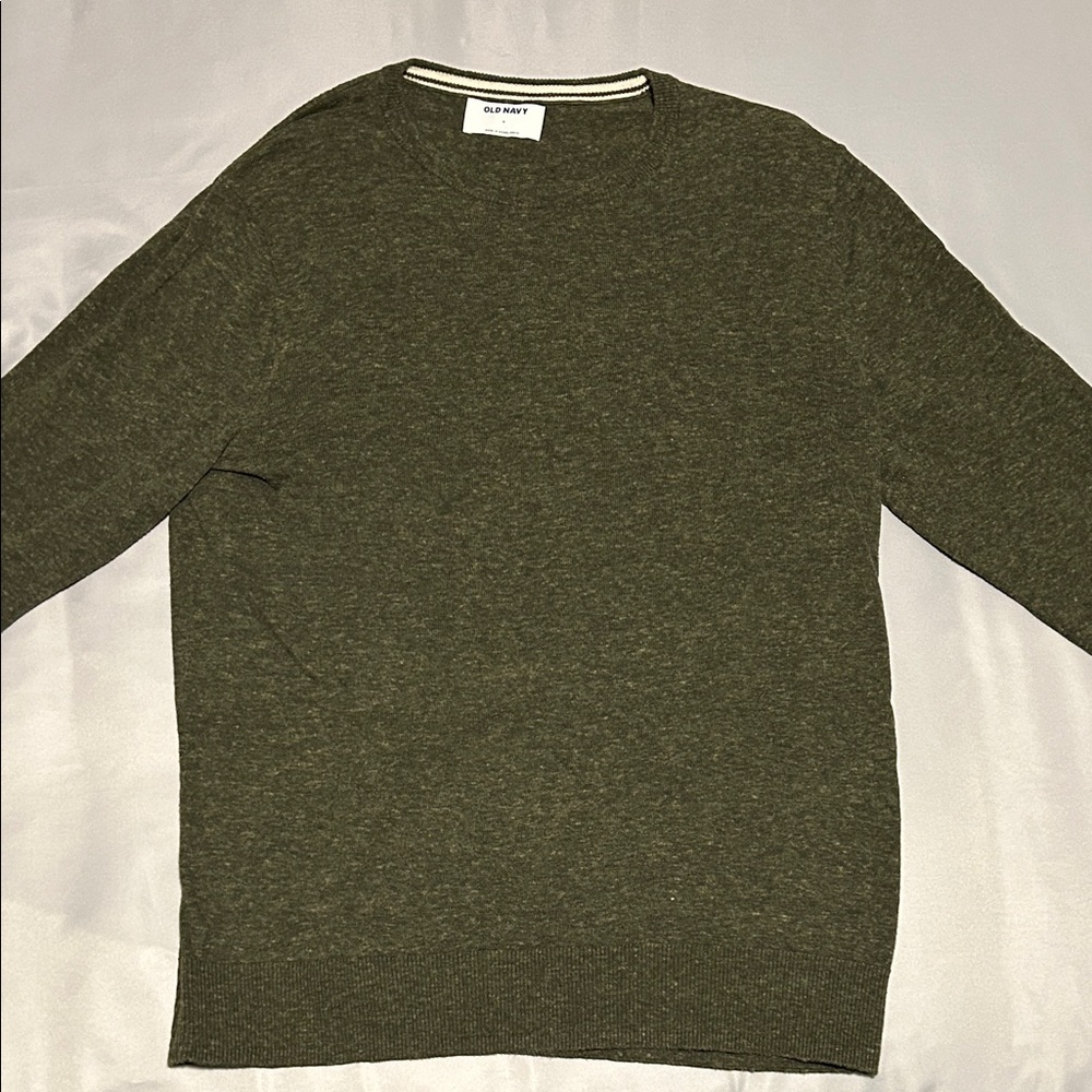 Old Navy Olive Green Crewneck Sweater Mens Medium
